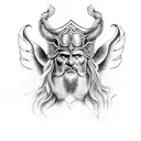 Odin e os corvos  tattoo design idea
