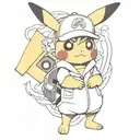Pikachu, Ash Ketchum, Naruto, Eren Jäger, Rimuru Tempest, Smoking Weed tattoo design idea