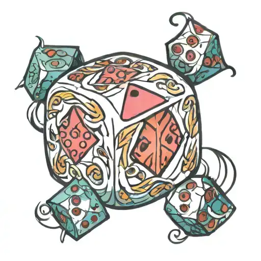 dice tattoo design idea