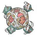 dice tattoo design idea