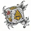 dice tattoo design idea