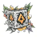 dice tattoo design idea