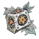 dice tattoo design idea