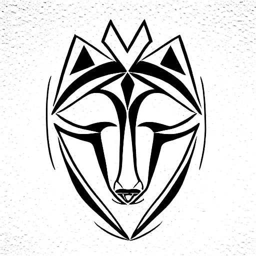 Create an African mask that signifies strength and is eye catching tattoo design idea