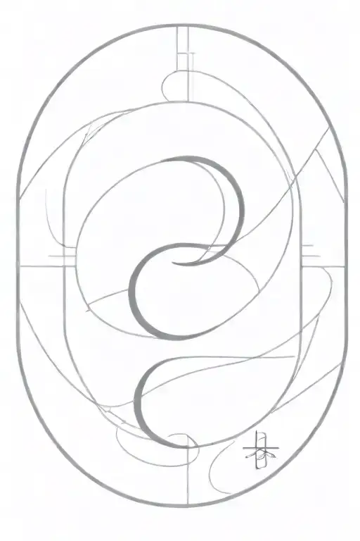 gemini zodiac sign with ying yang theme tattoo design idea