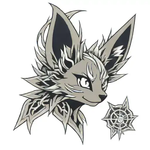Pokemon Jolteon eyes tattoo design idea