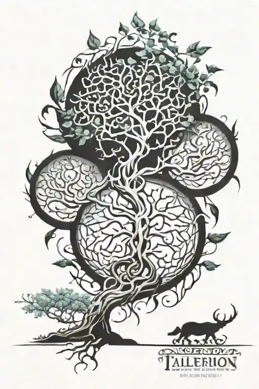 telperion, the silver tree of valinor, tolkien tattoo design idea