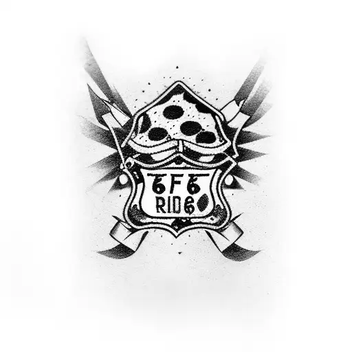 biker route 66 tattoo design idea