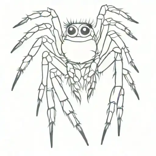 jumping spider tattoo design idea