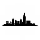 cleveland skyline tattoo design idea
