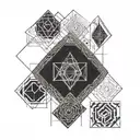 void, nihilism aesthetic black tattoo design idea