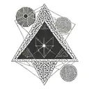 void, nihilism aesthetic black tattoo design idea