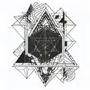 void, nihilism aesthetic black tattoo design idea