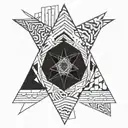 void, nihilism aesthetic black tattoo design idea