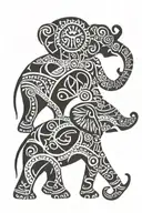 elephant tattoo design idea