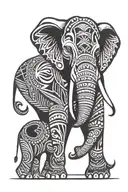 elephant tattoo design idea