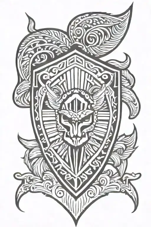 Zulu shield tattoo design idea