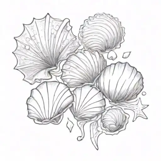 sea shells  tattoo design idea