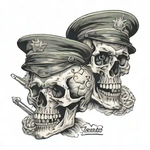  venezuela - skulls- 4 children-military tattoo design idea