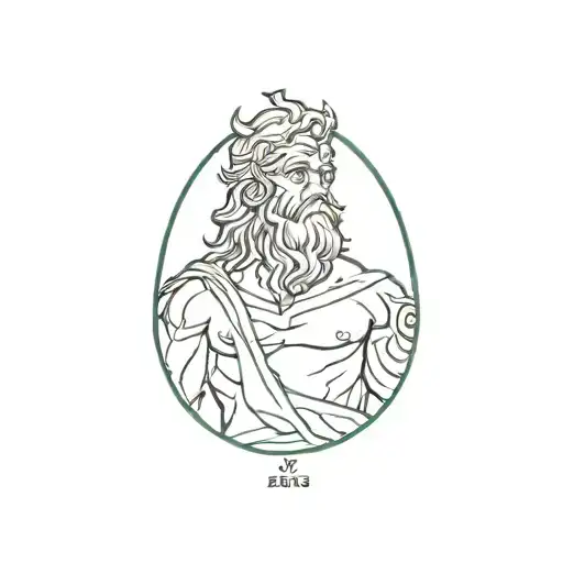 Zeus epic circular design tattoo design idea