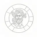 Zeus epic circular design tattoo design idea