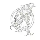 Zeus epic circular design tattoo design idea