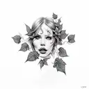 poison ivy tattoo design idea