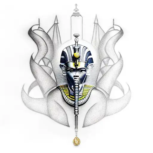 king tut  tattoo design idea