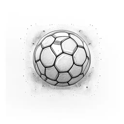 Number ten with a soccer ball  tattoo design idea