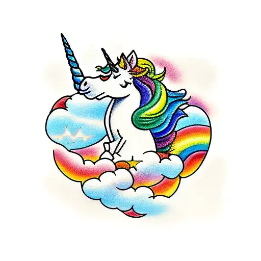 unicorns throwing up rainbows