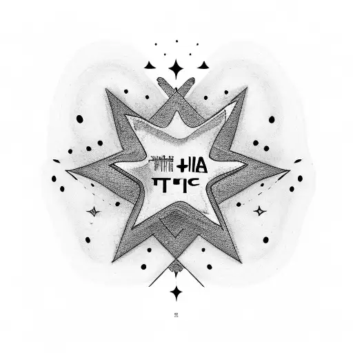 The name Linda with stars  tattoo design idea