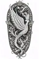 phoenix rising from the ashes tattoo design idea