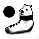 capybara on rollerskates tattoo design idea