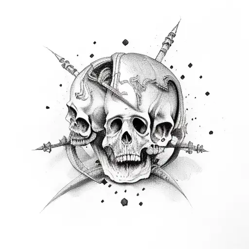 dance macabre tattoo design idea