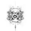 dance macabre tattoo design idea