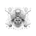 dance macabre tattoo design idea