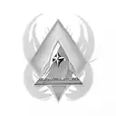 I need the Star Trek emblem with the word in loving memory of E Joseph Simmons 9/18/1955-10/15/2023 tattoo design idea