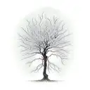 A tree with branches shaped like DNA helixes tattoo design idea