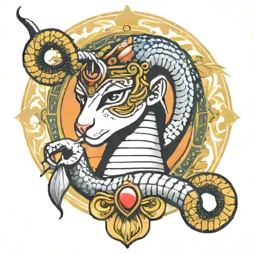 Cleopatra cobra tattoo design idea