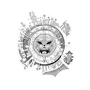 evolution of living organisms tattoo design idea