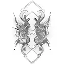 evolution of living organisms tattoo design idea