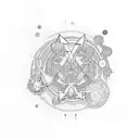 evolution of living organisms tattoo design idea