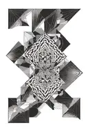 geometrik patterns and alex grey art tattoo design idea