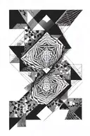 geometrik patterns and alex grey art tattoo design idea