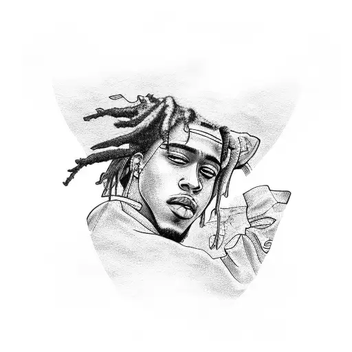 Sunset and Xxxtentacion tattoo design idea