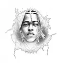 Sunset and Xxxtentacion tattoo design idea