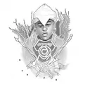 Sunset and Xxxtentacion tattoo design idea