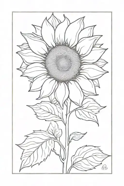 endometriosis, sunflower tattoo design idea
