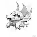 Pokemon but anatomy style tattoo design idea