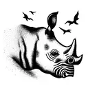 rhino  tattoo design idea